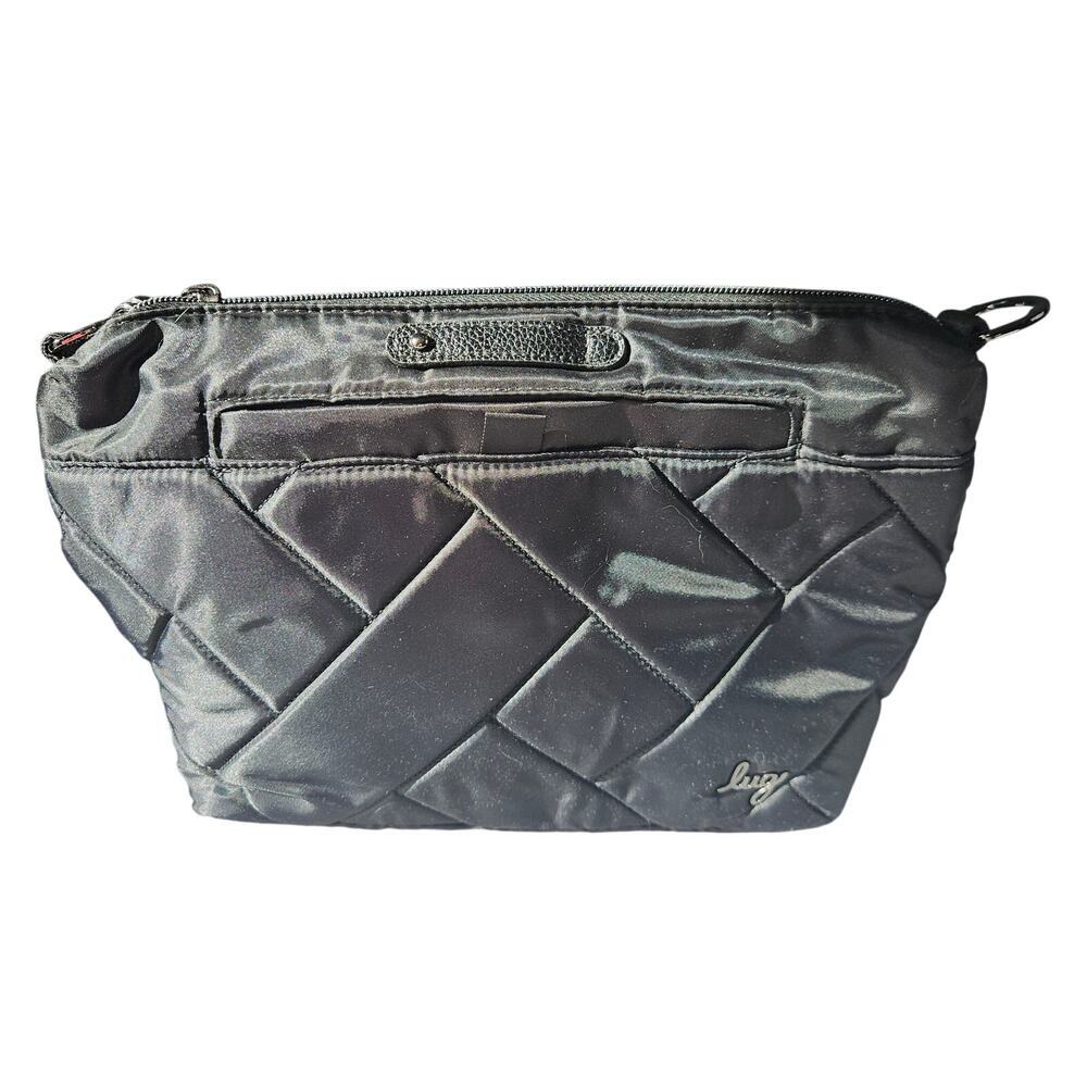 Lug Flare Crossbody Bag 2 Straps Black